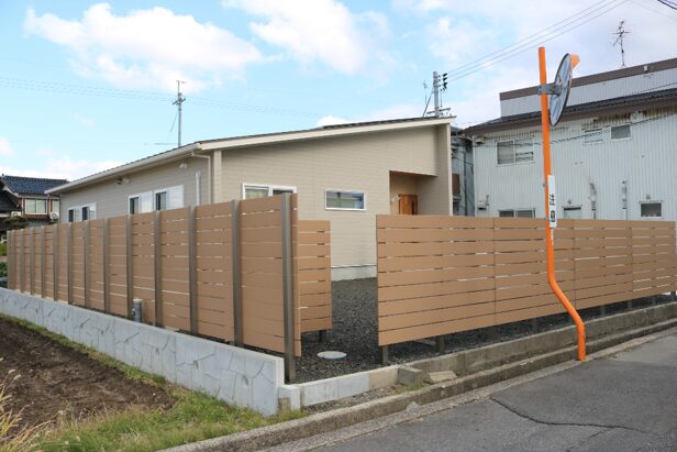 米子市 外構リフォーム 玄関前アプローチとフェンス施工事例