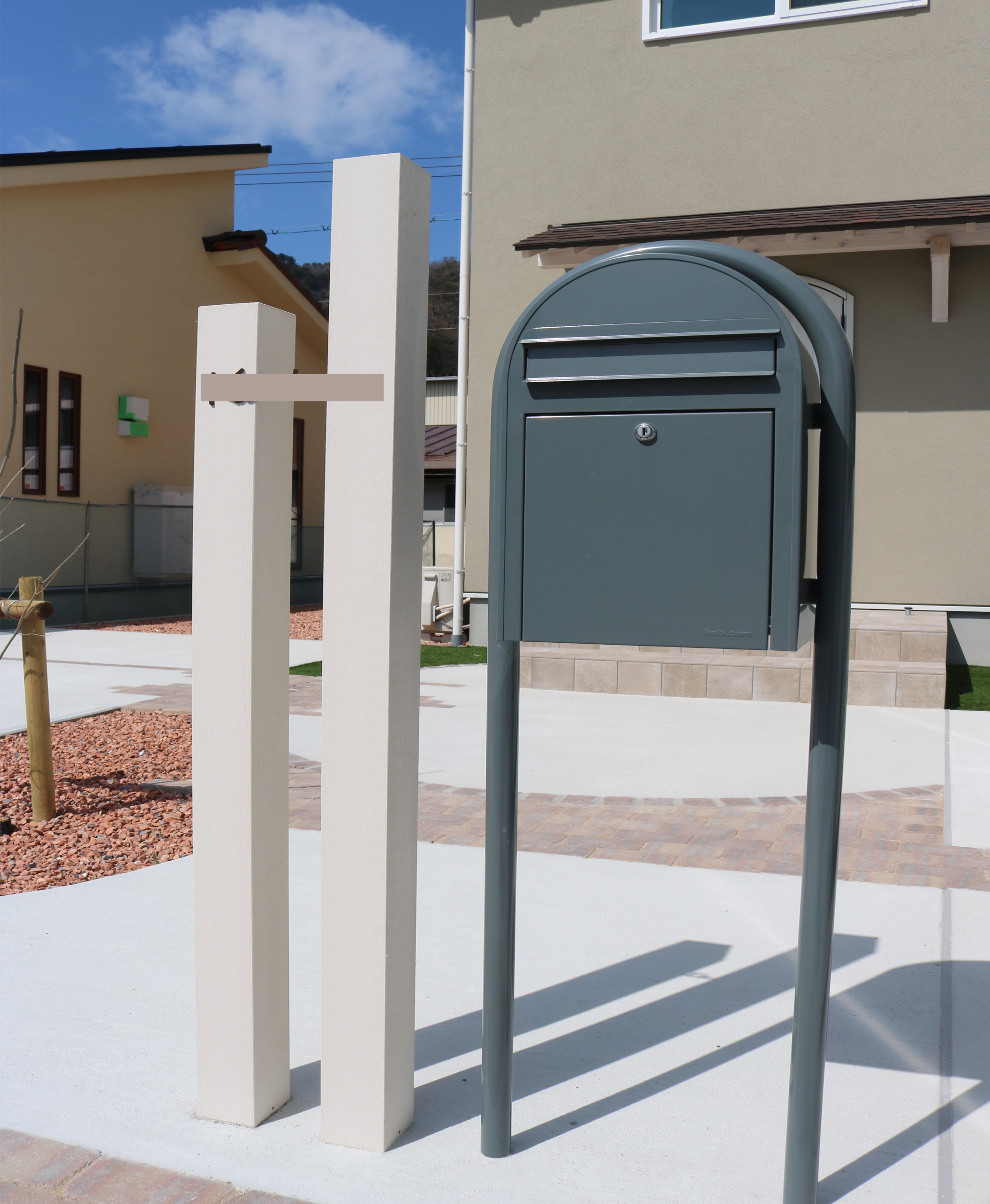 米子市 外構リフォーム カーポートと玄関アプローチ施工