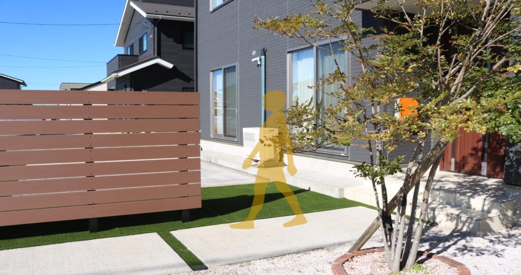 米子市 外構リフォーム 庭を囲うフェンス施工事例