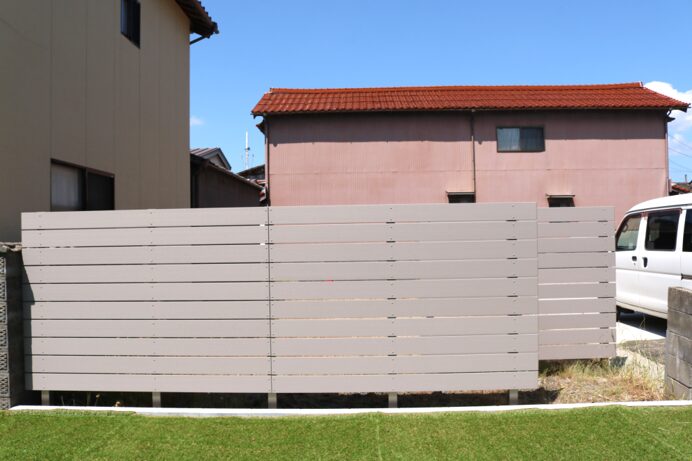 米子市 外構リフォーム プライバシー確保のための目隠しフェンス施工