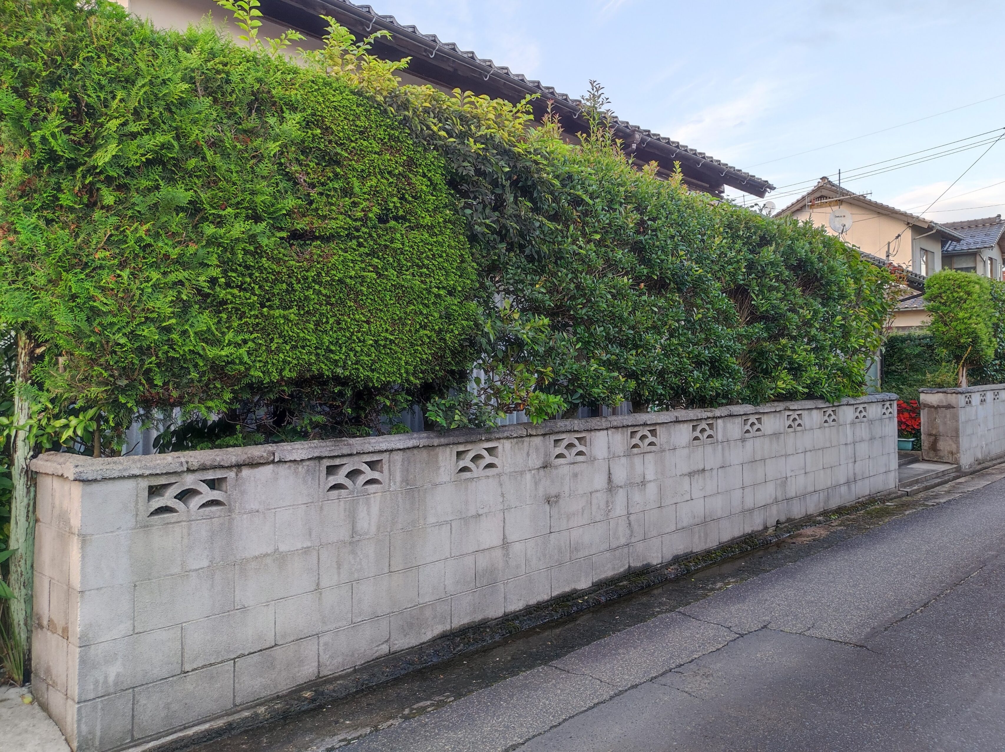 米子市 外構リフォーム ひび割れた危険なブロック塀