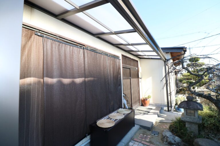 米子市 外構工事 軒を延長して雨の日も快適に使える屋外空間