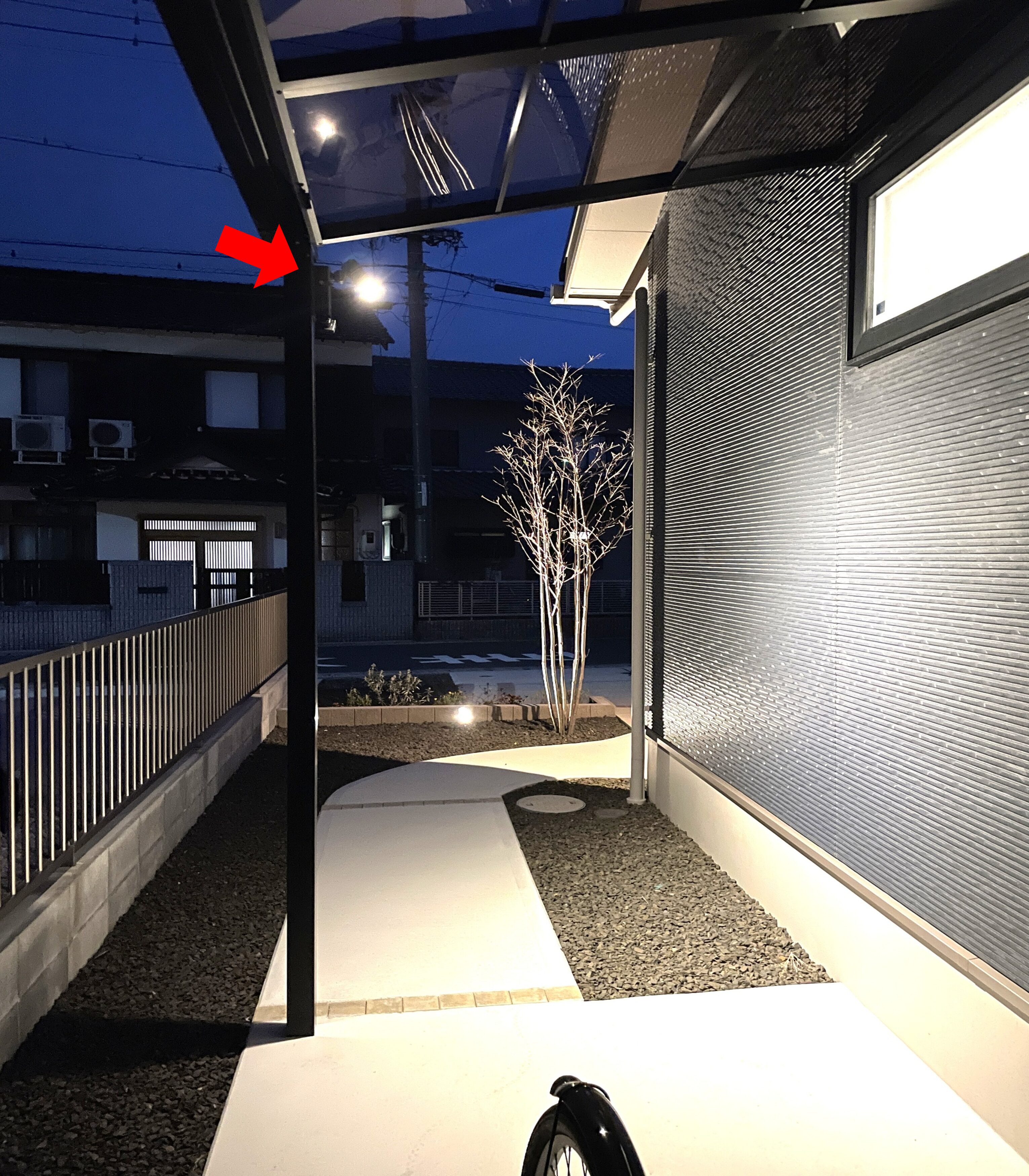 米子市 自転車置き場設置工事 屋根付きサイクルポート