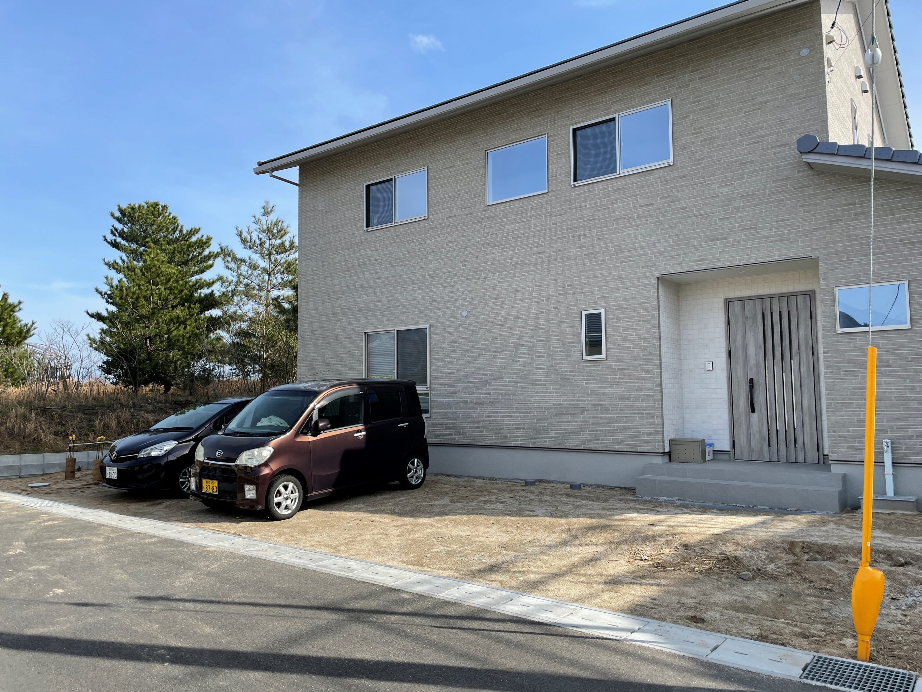 米子市 外構リフォーム 駐車場拡張後の全景